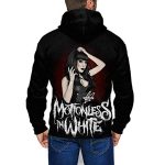 Motionless in White Men's Fashion Hoodie - 3D Printed Zip Up Hooded Sweatshirt