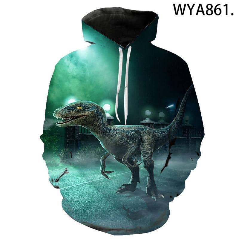 Movie 3D Printed Hooded Sweatshirts - Jurassic Park Casual Hoodies Streetwear