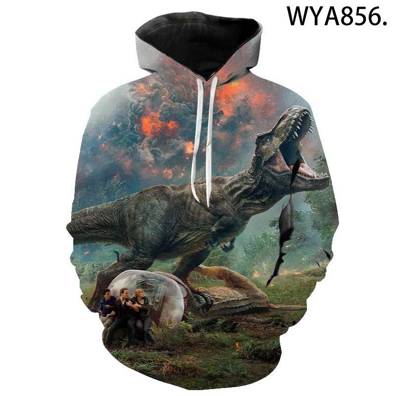 Movie 3D Printed Hooded Sweatshirts Streetwear - Jurassic Park Casual Hoodies -