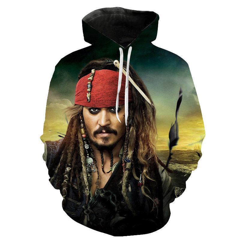 Movies Pirates of the Caribbean 3D Printed Pullover Hoodies
