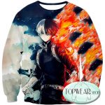 My Hero Academia Hoodies - Blazing Hot and Icy Cold Half Cold Half Hot Shoto Pullover Hoodie