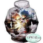 My Hero Academia Hoodies - Midoriya Vs Bakugo Action Zip Up Hoodie