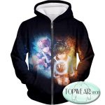 My Hero Academia Hoodies - Shoto Todoroki Quirk Half-Cold Half-Hot Zip Up Hoodie