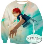 My Hero Academia Hoodies - Super Cool Graphic Promo Shoto Todoroki Pullover Hoodie