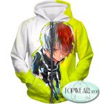 My Hero Academia Hoodies - Super Cool Half Cold Half Hot Shoto Amazing Pullover Hoodie