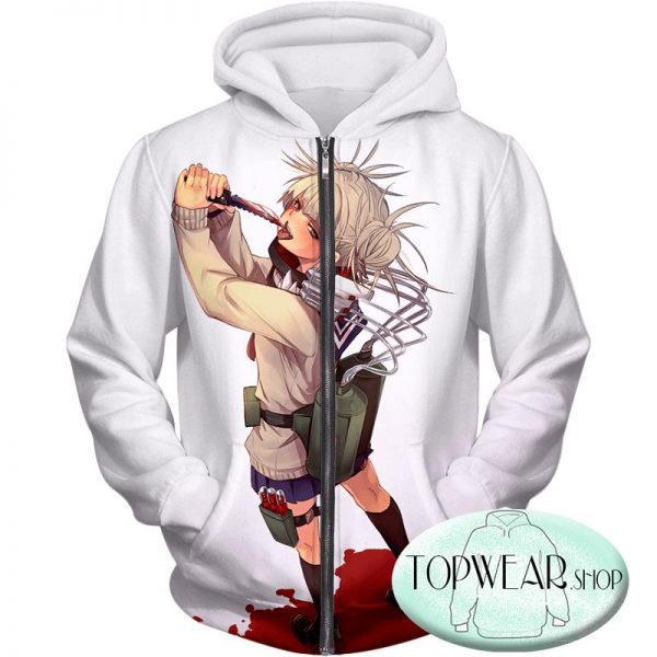 My Hero Academia Hoodies - Transforming Villain Toga Himiko Zip Up Hoodia