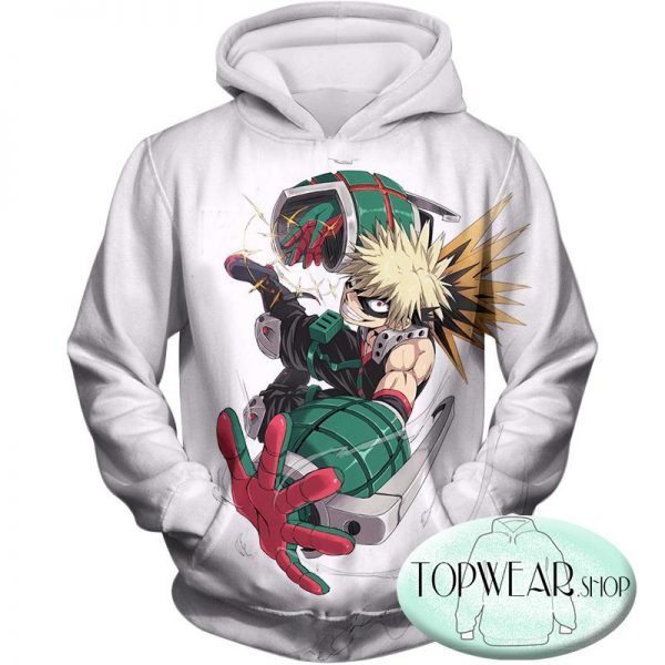 My Hero Academia Hoodies - U.A Hero Student Katsuki Bakugo Action Pullover Hoodie