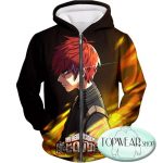 My Hero Academia Hoodies - U.A High Hero Student Shoto Todoroki Zip Up Hoodie