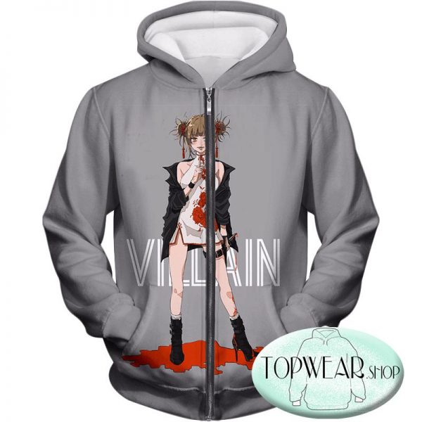 My Hero Academia Hoodies - Villain Vangaurd Action Squad Himiko Toga Zip Up Hoodie