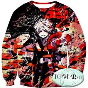 My Hero Academia Sweatshirts -  Bakugo Katsuki Cool Kid Awesome Anime Graphic Sweatshirt