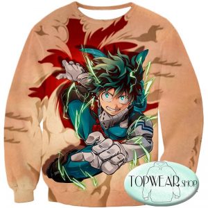 My Hero Academia Sweatshirts -  Incredible One for All Successor Izuki Midoriya Ultimate Heroe Sweatshirt