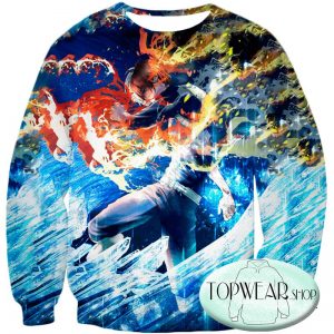 My Hero Academia Sweatshirts - Incredible Todoroki Shoto Battle Action Ultimate Sweatshirt