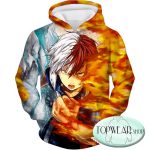 My Hero Academia Sweatshirts -  Shoto Todoroki Awesome Half Cold Half Hot Sweatshirt