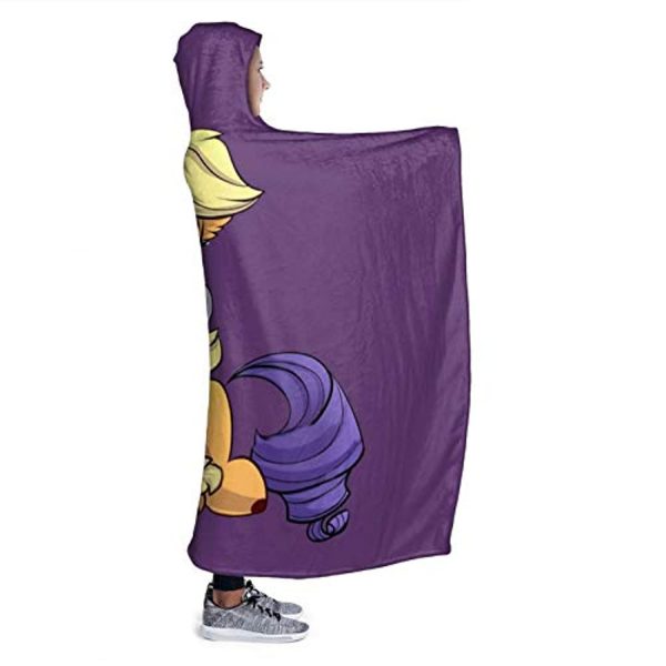 My Little Pony Hooded Blanket - 3D Print Fleece Wearable Hooded Blanket for Kids Teens Adults