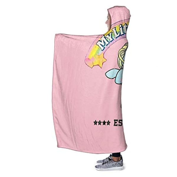 My Little Pony Hooded Blanket - 3D Print Fleece Wearable Hooded Blanket for Kids Teens Adults