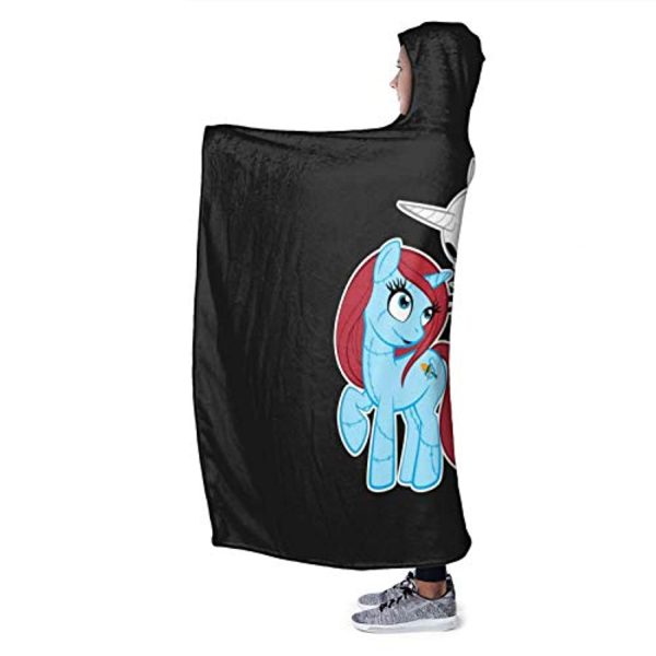 My Little Pony Hooded Blanket - 3D Print Fleece Wearable Hooded Blanket for Kids Teens Adults