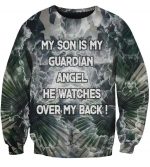 My Son is my Guardian Angles Hoodis - Pullover Black Hoodie