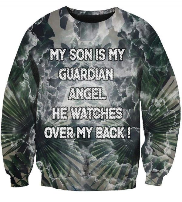 My Son is my Guardian Angles Hoodis - Pullover Black Hoodie