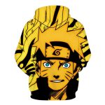 Naruto Anime Hoodies Uzumaki Naruto 3D Print Yellow Pullover Hoodie