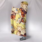 Naruto Chibi Cute Hooded Blanket - Yellow Various States Blanket