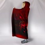 Naruto Itachi Hooded Blanket - Alone Red  And Black Blanket