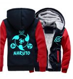Naruto Jackets - Solid Color Naruto Anime Series Naruto Sign Blue Fleece Jacket