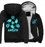 Naruto Jackets - Solid Color Naruto Anime Series Naruto Sign Blue Fleece Jacket