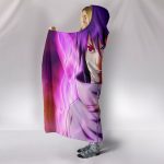 Naruto Sasuke Uchiha Hooded Blanket - Yellow And Purple Blanket