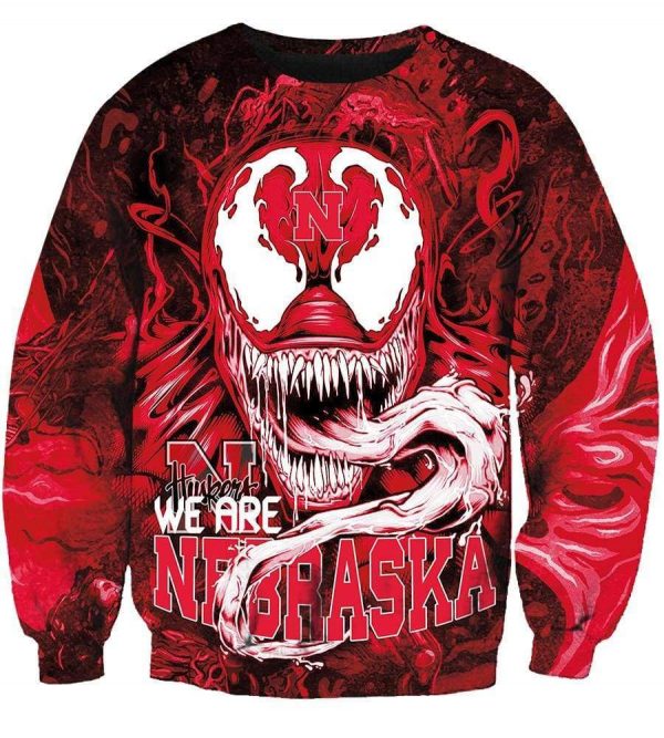 Nebraska Cornhuskers Venom Hoodies - Pullover Red Hoodie