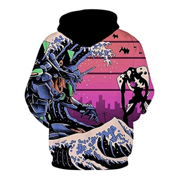Neon Genesis Evangelion Hoodies - EVA 3D Print Cosplay Hoodie Sweatshirt with Front Pocket