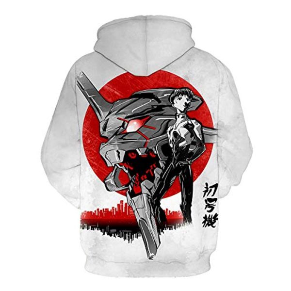 Neon Genesis Evangelion Hoodies - EVA 3D Print Cosplay Hoodie Sweatshirt with Front Pocket