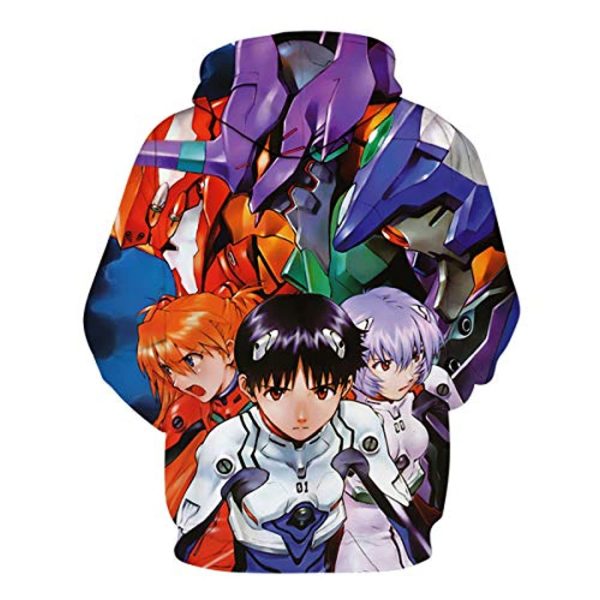 Neon Genesis Evangelion Hoodies - EVA 3D Print Cosplay Hoodie Sweatshirt with Front Pocket