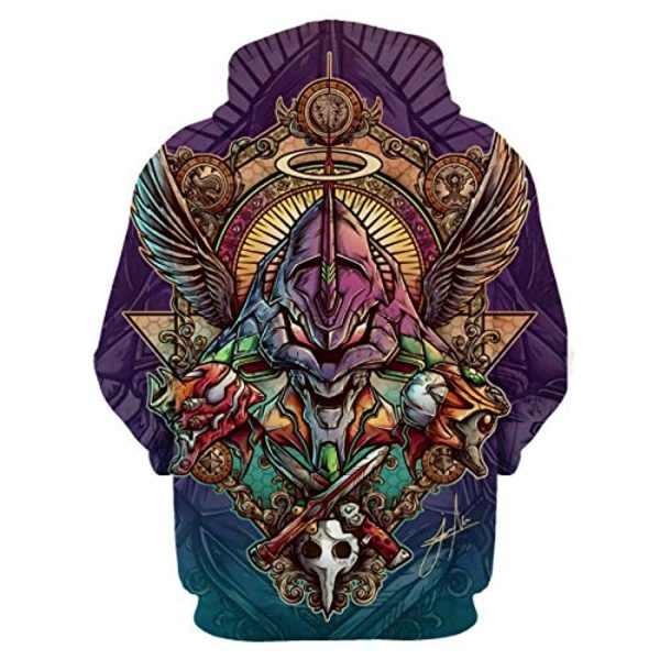 Neon Genesis Evangelion Hoodies - EVA 3D Print Cosplay Hoodie Sweatshirt with Front Pocket