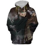 New Levi & Eren Attack On Titan 3D Printed Hoodie