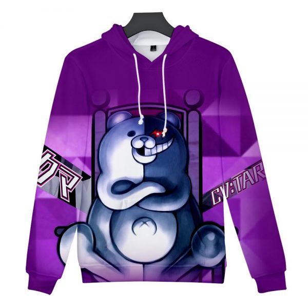 New Purple 3D Print Monokuma Hoodies