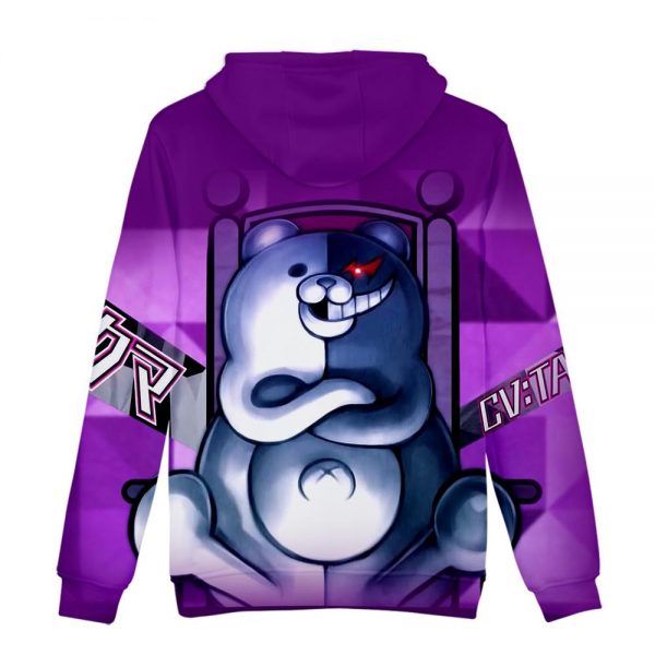 New Purple 3D Print Monokuma Hoodies