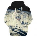 New Unisex Fashion Astronaut Moon Landing 3D Print Hoodies Pullover Sweatshirt