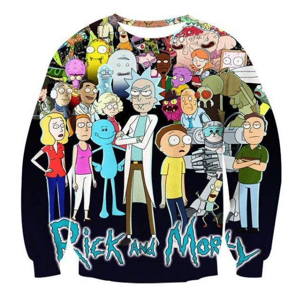 New Women/Men Crewneck Cartoon 3D Print Sweatshirts