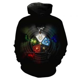Nicol Bolas Magic the Gathering Hoodies- Five Mana Color Pullover Hoodie