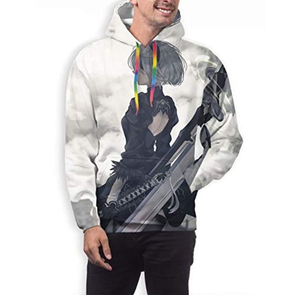 Nier Automata Hoodies - YoRHa No 2 Type B 2B 3D Print Pullover Hooded Sweater