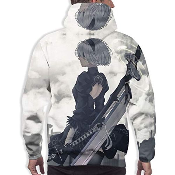 Nier Automata Hoodies - YoRHa No 2 Type B 2B 3D Print Pullover Hooded Sweater