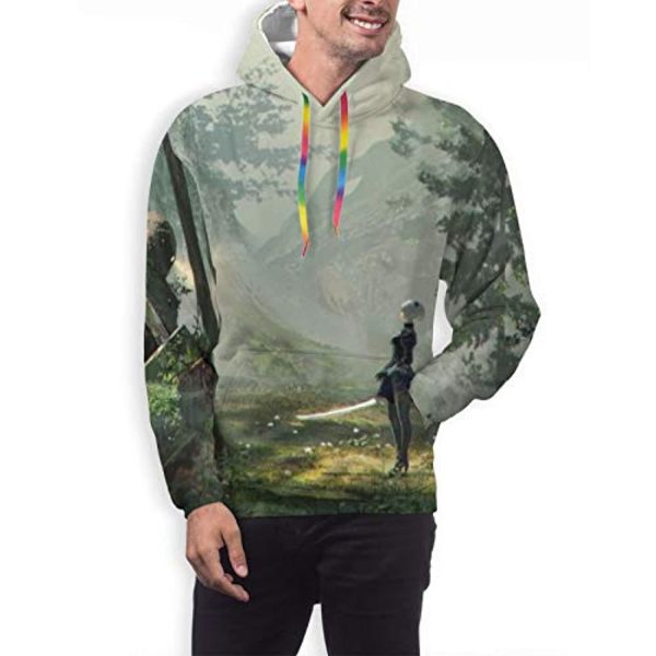 Nier Automata Hoodies - YoRHa No 2 Type B 2B 3D Print Pullover Hooded Sweater