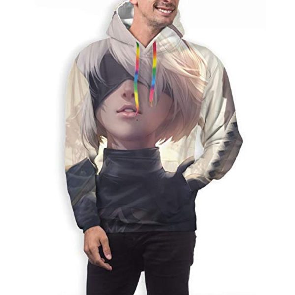 Nier Automata Hoodies - YoRHa No 2 Type B 2B 3D Print Pullover Hooded Sweater