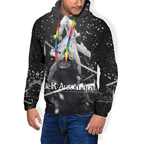 Nier Automata Hoodies - YoRHa No 2 Type B 2B 3D Print Pullover Hooded Sweater
