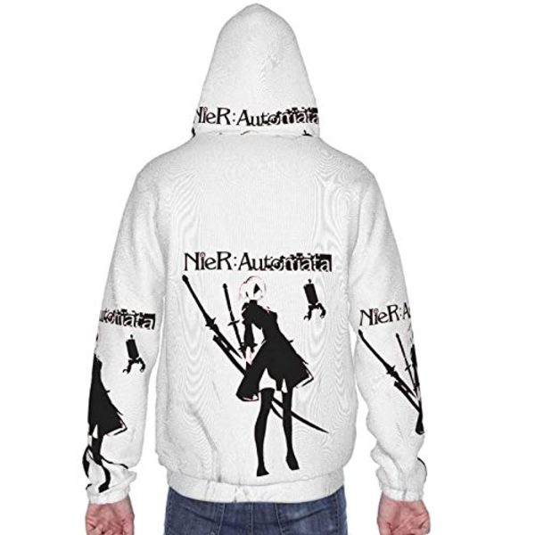Nier Automata Hoodies - YoRHa No 2 Type B 2B 3D Print Zip Up Hooded Sweater for Teens