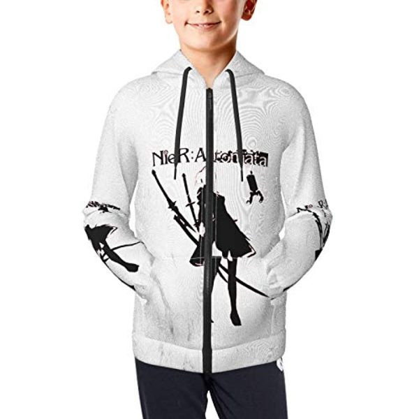Nier Automata Hoodies - YoRHa No 2 Type B 2B 3D Print Zip Up Hooded Sweater for Teens