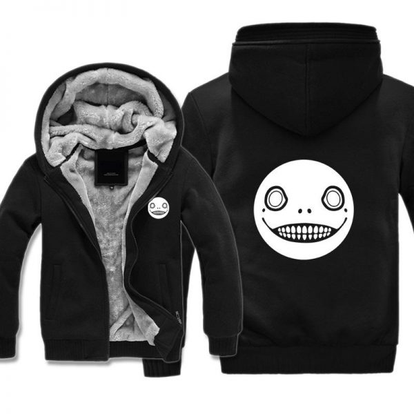 NieR: Automata Jackets - Solid Color NieR: Automata White Smiley Face Super Cool Jacket