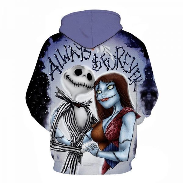 Nightmare Before Christmas Jack And Sally Hoodies - Nightmare Before Christmas Hoodies - Jack And Sally Christmas Hoodie