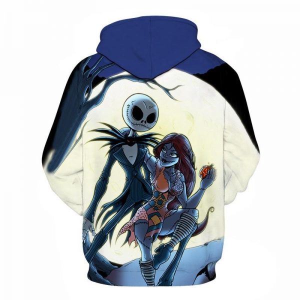 Nightmare Before Christmas Jack And Sally Hoodies - Nightmare Before Christmas Hoodies - Jack Moon Ugly Christmas Hoodie