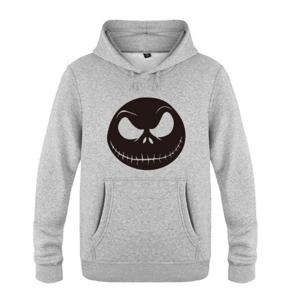 Nightmare Before Christmas Jack Hoodies - Nightmare Before Christmas Hoodies - Cool Jack Black Skull Icon Christmas Hoodie